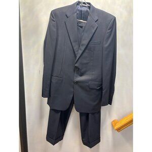 Hickery Freeman Ing Lora Piana 130S Black Mens Suit Jacket & Pants Set 38R 30x29